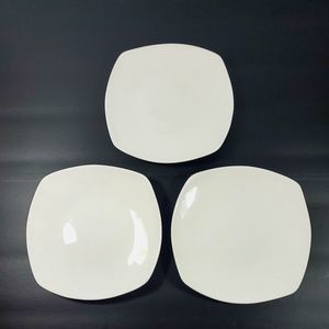 3x Gorham Boulder Creek 6.5” Square Bone China Plates ~ Bread Dessert Saucer